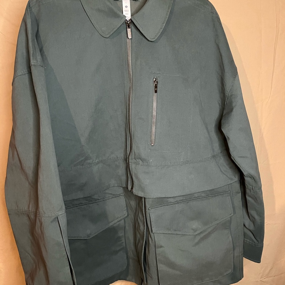 LULULEMON Glyde 2-in-1 Adaptable Dark Forest Green Full Zip Jacket NWOT W's L